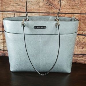 Michael kors silver large tote